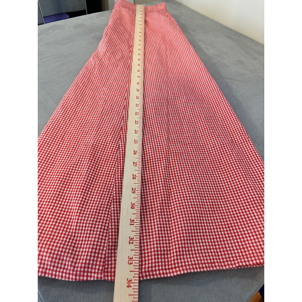 Vintage 80s Laura & Jayne Womens Gingham Midi Skirt Size 6 Twee Picnic Prairie - Picture 6 of 11